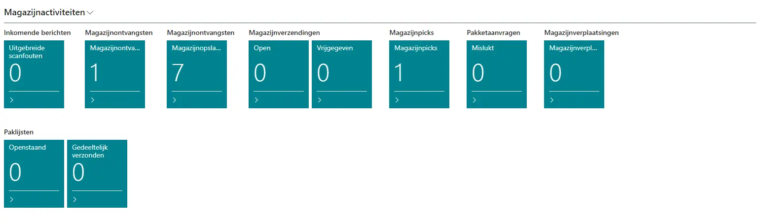 Magazijnactiviteiten in XPRT 365