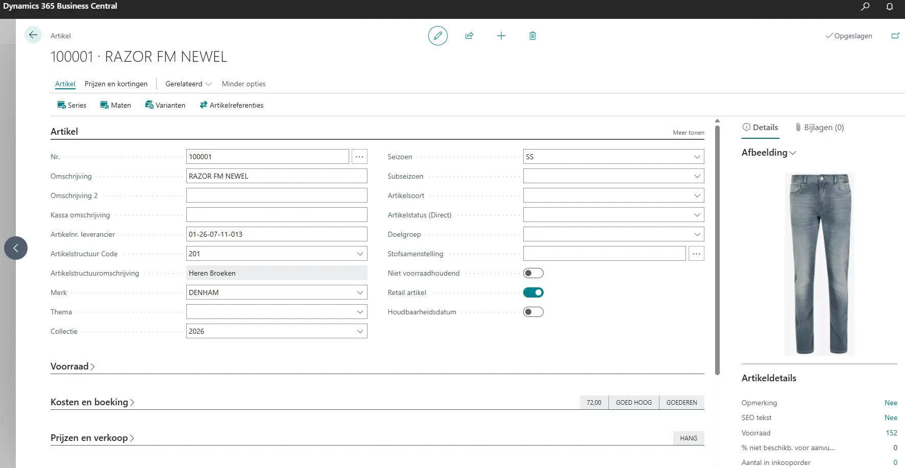 Productstructuur in XPRT 365